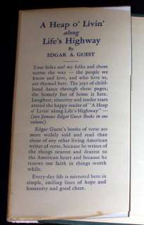 Edgar Guest A HEAP O LIVIN ALONG LIFES HIGHWAY 1933  