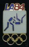 Judo LA Olympic Pin Badge~ Los Angeles ~ 1984  