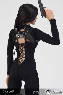 Triad Toys 1/6 SKYLAR BLACK SPANDEX FEMALE BODYSUIT OUTFIT SET  