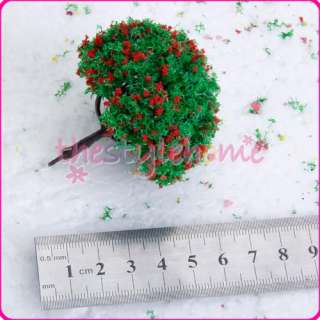 20pc Green Red Model Trees Scenery Layout Scale 1:100  