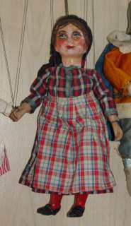 Set of 5 vintage Czech marionettes composition & wood great faces 