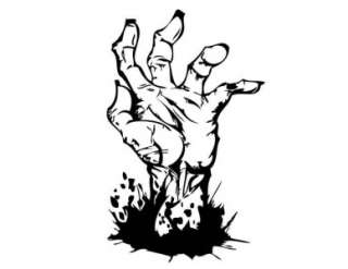 Zombie Hand Decal, Sticker, Zombie Land  