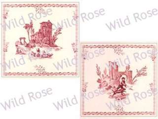 ReD FreNcH CounTrY ToiLe TiLe ShaBbY DeCaLs  
