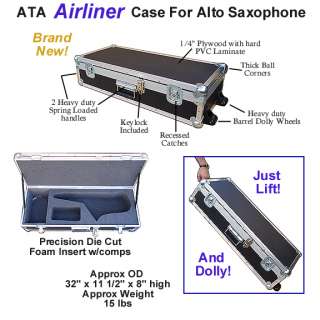 ALTO SAXOPHONE ATA AIRLINER CASE w/WHEELS   NEW!  