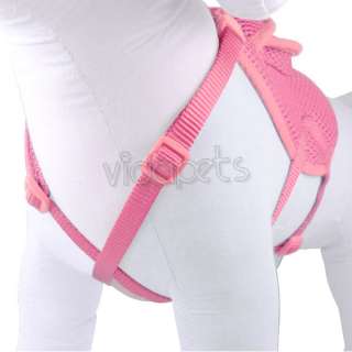 14 18 Pink Backpack Dog Harness Adjustable Comfort Wrap Pet Collar 