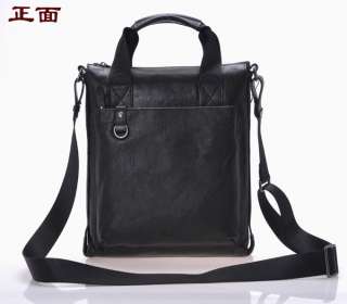   leather mens shoulder bag handbag Messenger Bags black 0955#  
