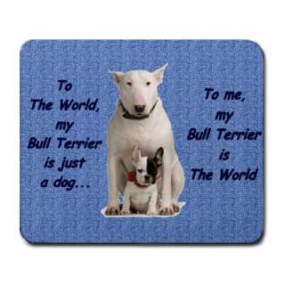 BULL TERRIER DOG PUPPY PUPPIES MOUSE MAT PAD MOUSEPAD  