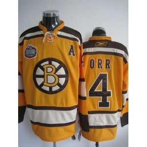 Bobby Orr #4 Yellow NHL Boston Bruins Hockey Jersey Sz52:  