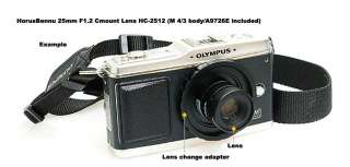 HorusBennu C mount 25mm F1.2 Lens M4/3 body + Lens adapter A9726E 