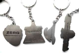 StarCraft II 2 ZERG TERRAN PROTOSS Keychains Keyrings  