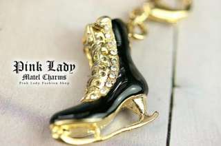 J102 Cute Black Skate Shoe Charm Pendant (1piece)  