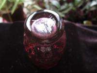 EAPG BLOWN GLASS WHISKY GLASS THUMBPRINT RARE WISTERIA CRANBERRY PINK 