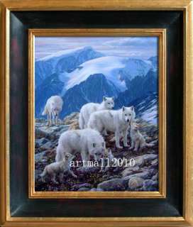 Sale great wild animal oil painting :Wolfs  