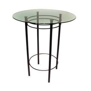  Trica Astro 42Hx30Dia Glass Sienna Dining Table