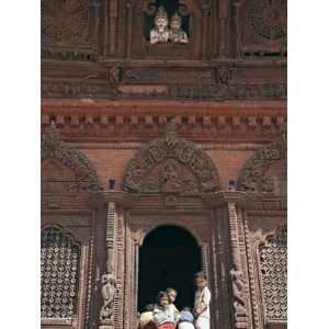  Children Play Beneath the Figures of Shiva and Parvati at 