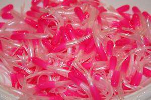 40 pk 1.5 Pink / White Crappie Tubes Bluegill Perch  