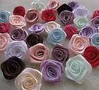 100x Satin Ribbon Flower Rose/trim/sewing lots mix A602  