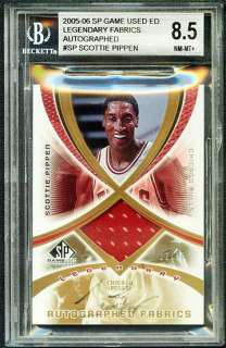 2005/06 SP Game Used Basketball Scottie Pippen Jersey Auto 12/50 BGS 8 