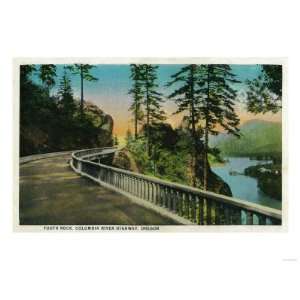   Rock on Columbia River   Columbia River, OR Premium Poster Print Home