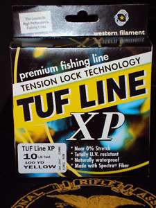 TUF LINE XP SPECTRA 10lb 100yd yellow braid fishingline  