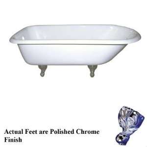   Barclay CTRN54 WH CP Cast Iron Roll Top Soaking Tub: Home Improvement