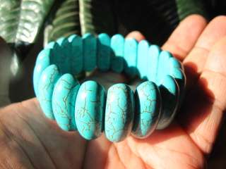 NATURAL TURQUOISE QUARTZ CRYSTAL Beads Bracelet  
