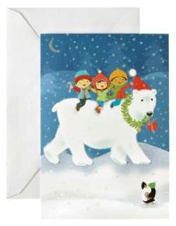   Unicef Polar Bear With Kids Christmas Boxed Card by 