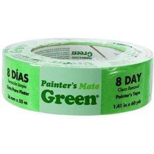Painters Mate 1042503 1.41 Inch by 60 Yard Single Roll Green 8 Day 