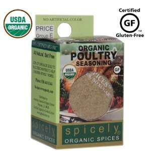 Spicely 100% Organic and Certified Gluten Free, Poultry Seasoning 