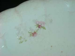 1800s Anchor Pottery Semi Porcelain Floral Bowl white  