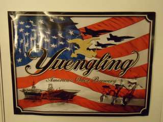 Rare Yuengling Salutes the Military Poster Print Army Navy Marines 