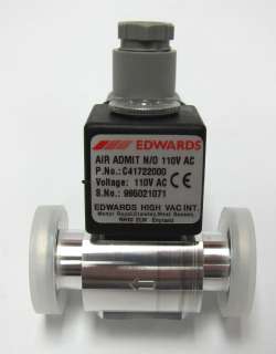 Edwards KF 10 NW10 vacuum chamber venting valve solenoid IPVA10EK 