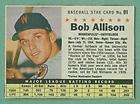 1961 Post #91 Bob Allison (Twins) (PT18) Ex Mt