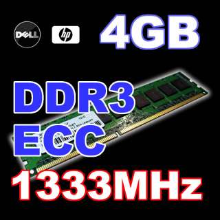 4GB DDR3 ECC UDIMM 1333MHz HP Dell PowerEdge Precision  
