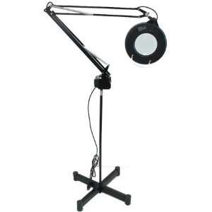  3 Diopter Magnifier Lens Clamp on Lamp w/ Wheel Floor 