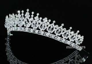 Bridal Pageant Sparkling Tiara use Swarovski Crystal T1543  