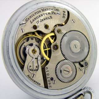 Hamilton 974, 16s, 17 jewels Keystone Case Pocketwatch  