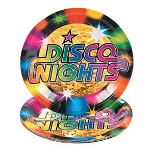   Disco Party Dinner Plates   Tableware & Party Plates: Toys & Games