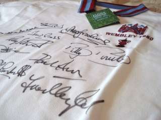 WEST HAM UNITED GENUINE HAND SIGNED (x11) FA CUP FINAL 1980 AUTOGRAPH 