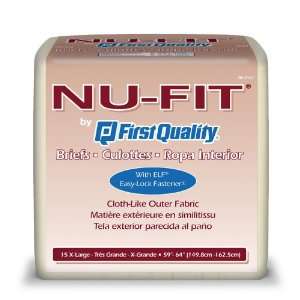   Nu Fit Adult Diapers (Size X Large (Bag of 15)
