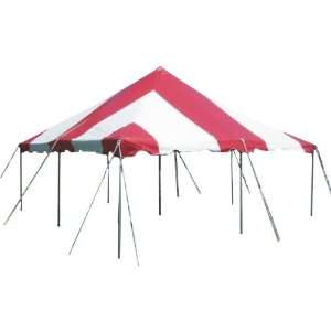   Tent 20 X 20 Pole Tent Red and White Heavy Duty Vinyl   Free Shipping
