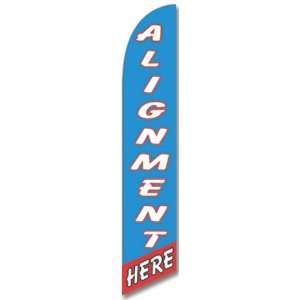  11.5ft x 2.5ft Alignment Here Sale Feather Banner Flag Set 