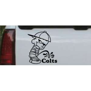  Pee On Colts Car Window Wall Laptop Decal Sticker    Black 