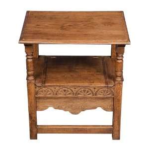  Antique English Oak Monks Chair: Home & Kitchen