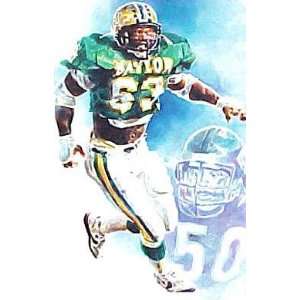  Mike Singletary Baylor Bears 11x17 Lithograph Sports 
