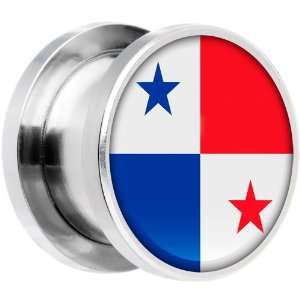  7mm Stainless Steel Panama Flag Saddle Plug Jewelry