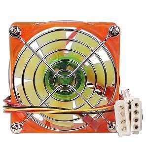    Inch (80mm) UV Case Fan with Four LEDs (Orange/Green): Electronics