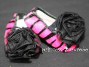Baby Hot Pink Zebra Crib Shoes Black NewBorn   18Months  