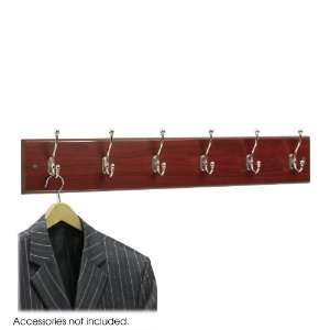  Safco Wood Wall Rack, 6 Hook (Qty.6): Office Products