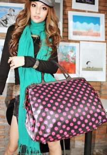 2011 Hot Korean Pink Spot Large Travel Handbag Shoulderbag Backpack 